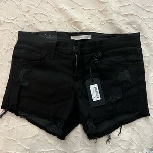 Black Jean Shorts